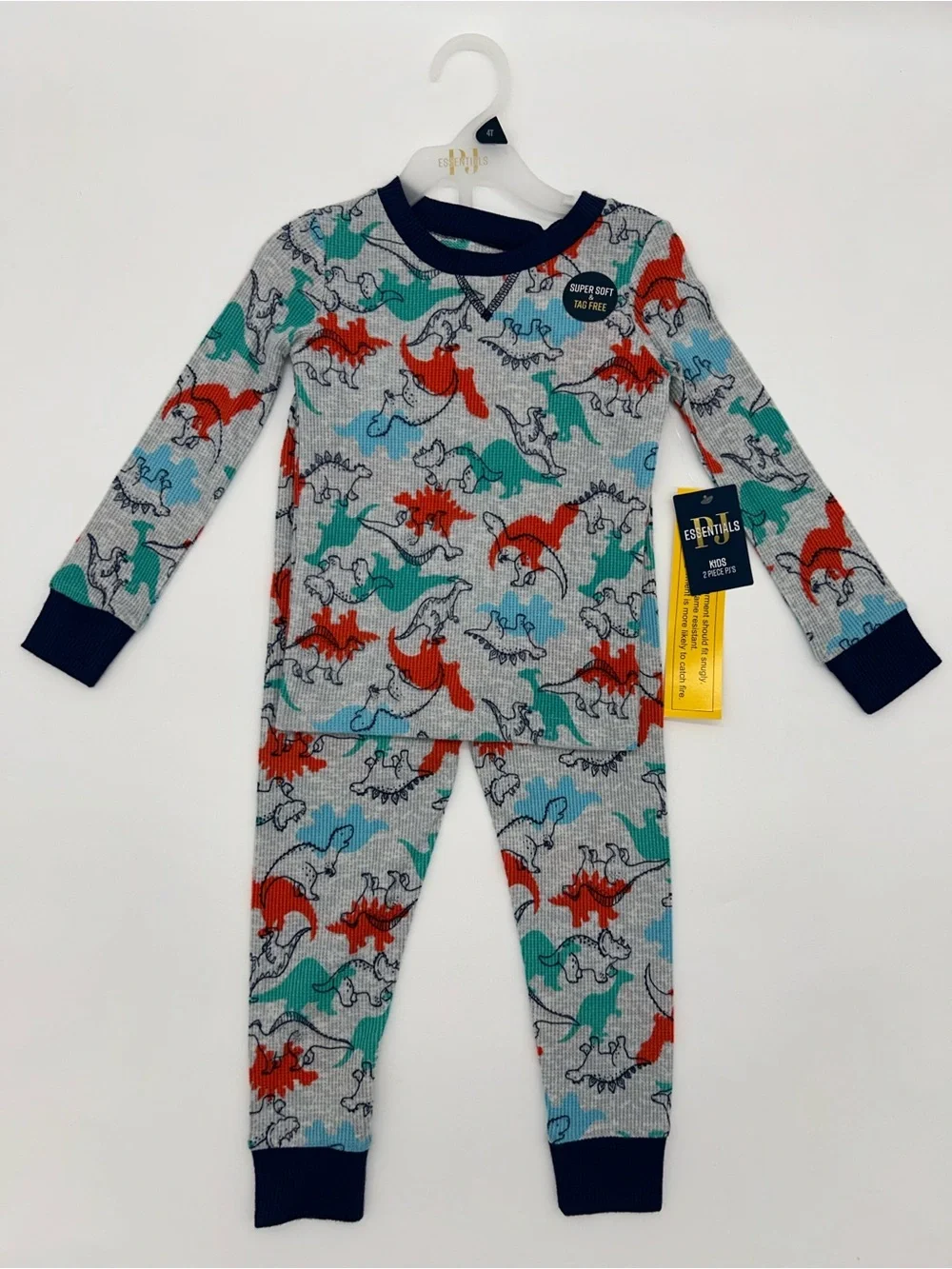 PJ Essentials Kids 4T Dinosaur Themed Pajama Set